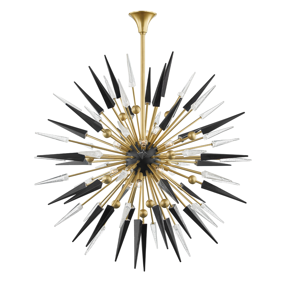 Sparta Chandelier with Aged Brass Finish