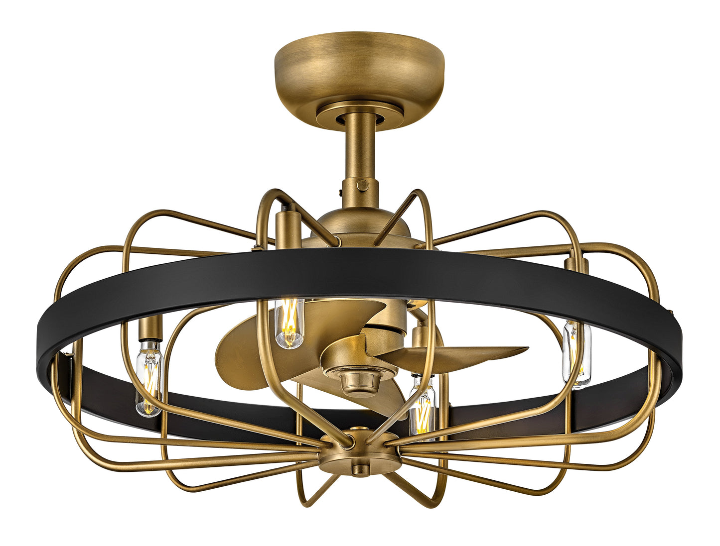 Eli 22" LED Fandelier - Heritage Brass