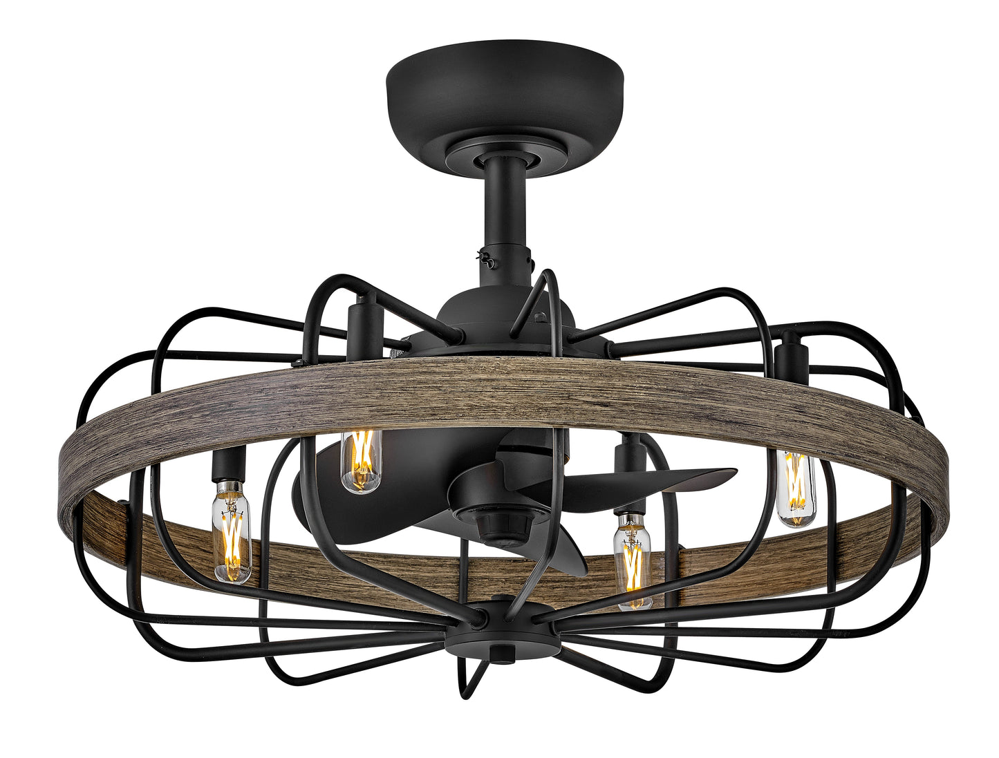 Eli 22" LED Fandelier - Matte Black