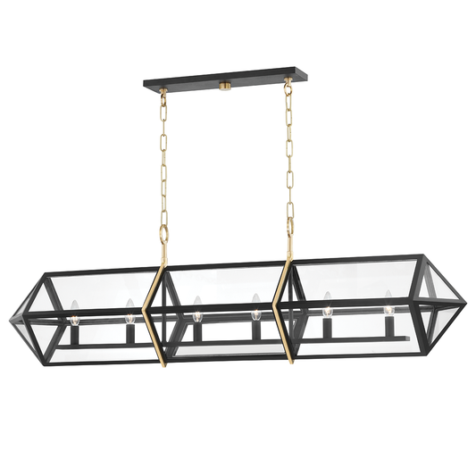 Bedford Hills Linear with Aged Brass/black Finish
