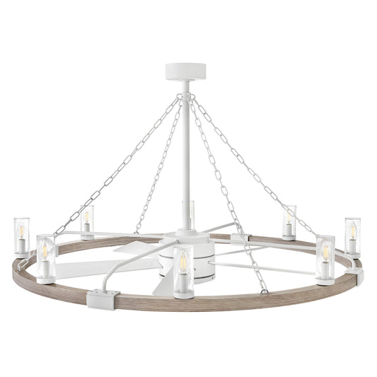 Sawyer 52" LED Smart Fandelier - Matte White