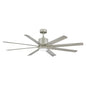Vantage 66" LED Smart Fan - Brushed Nickel