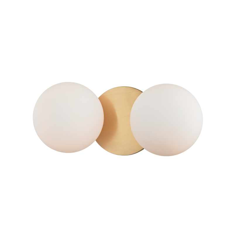 Baird Bath and Vanity with Aged Brass Finish