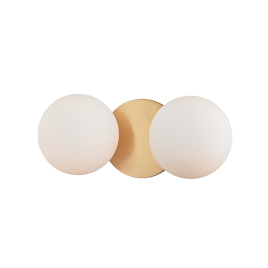 Baird Bath and Vanity with Aged Brass Finish