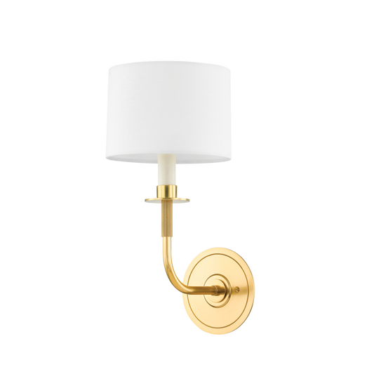 PARAMUS Wall Sconce with Aged Brass Finish