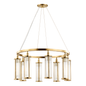 Marley Chandelier with Aged Brass Finish