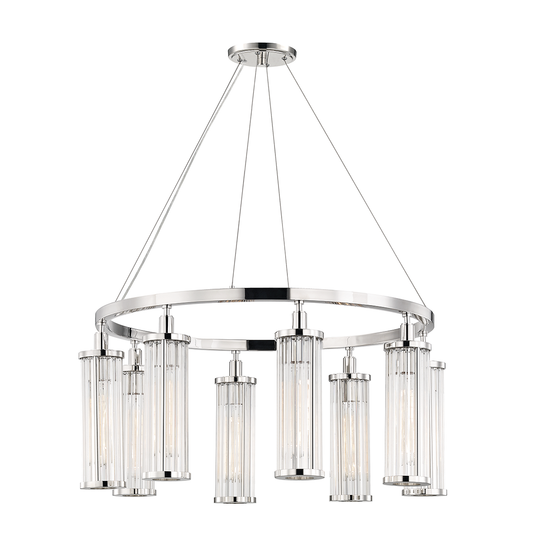Marley Chandelier with Polished Nickel Finish