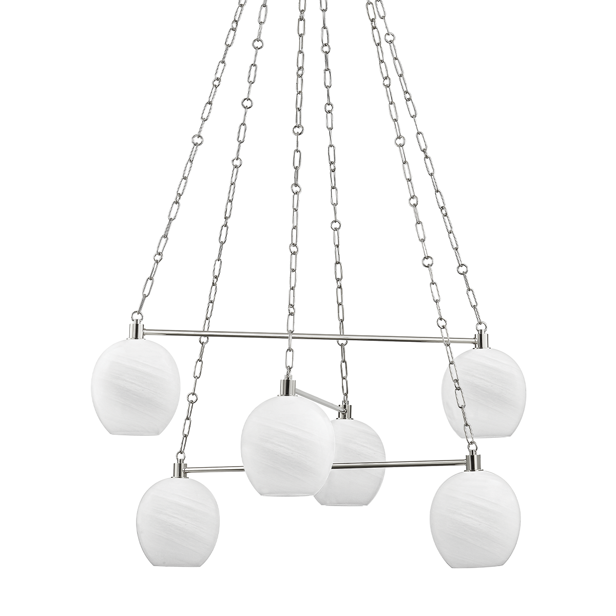Asbury Park Chandelier with Polished Nickel Finish
