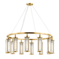 Marley Chandelier with Aged Brass Finish