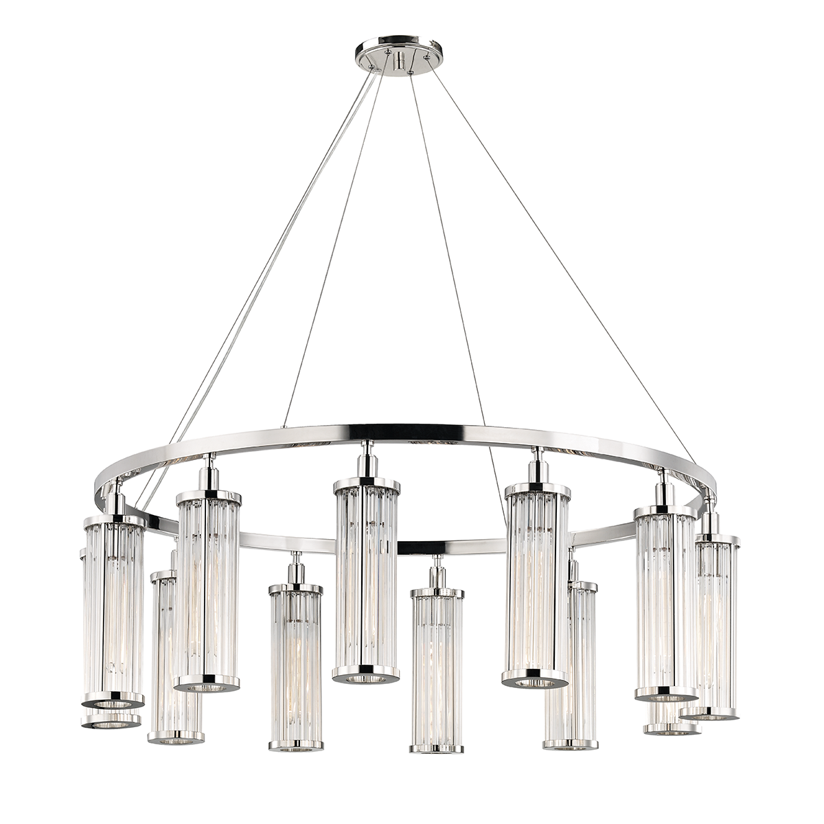 Marley Chandelier with Polished Nickel Finish