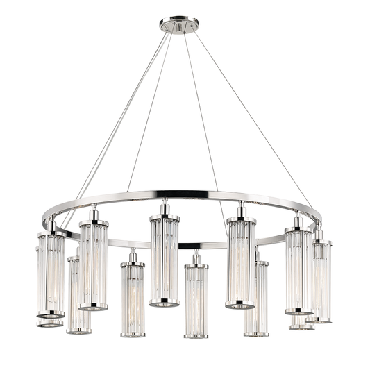 Marley Chandelier with Polished Nickel Finish