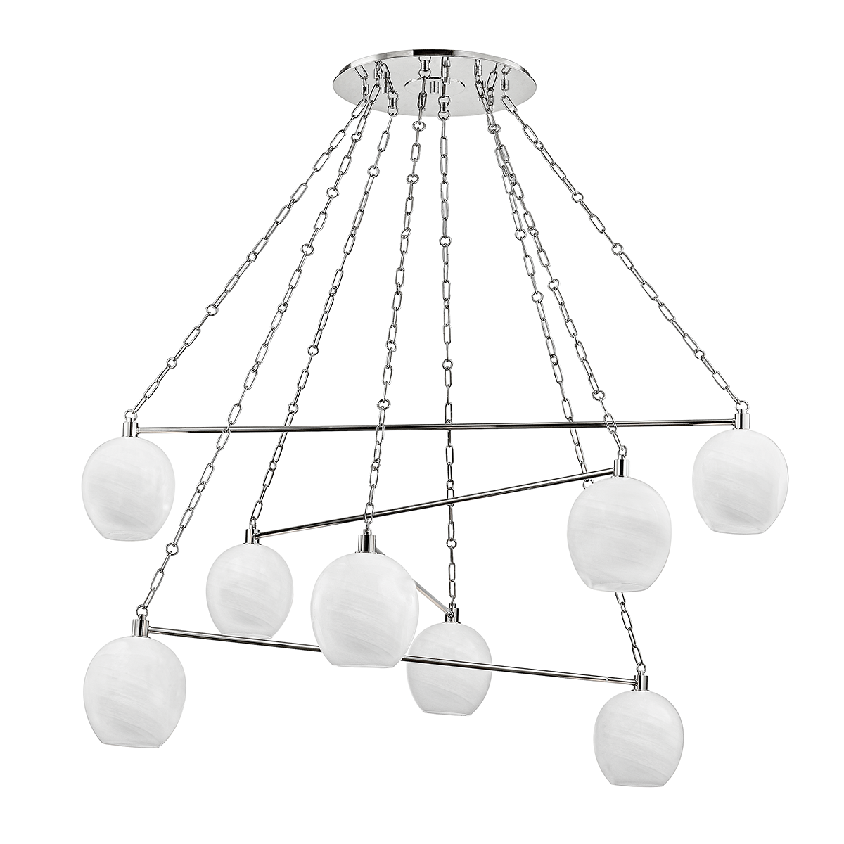 Asbury Park Chandelier with Polished Nickel Finish