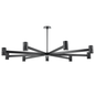 Predock Chandelier with Black Brass Finish