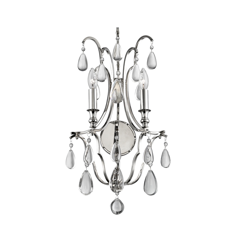 Crawford Wall Sconce with Polished Nickel Finish