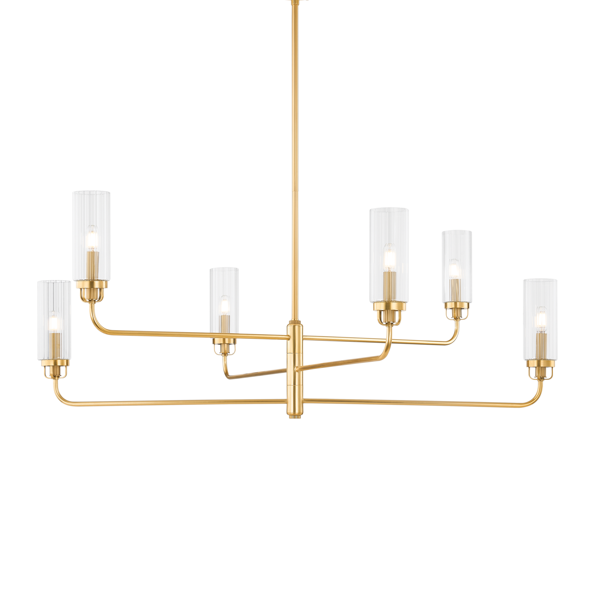 HALIFAX Chandelier with Aged Brass Finish
