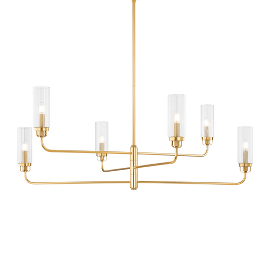 HALIFAX Chandelier with Aged Brass Finish
