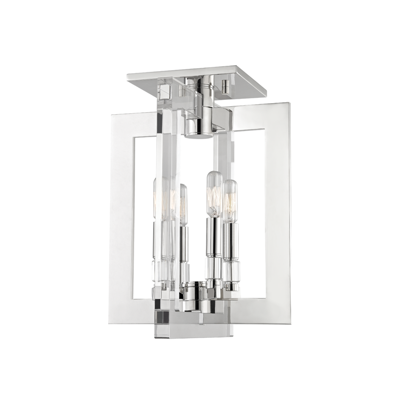Wellington Semi Flush with Polished Nickel Finish