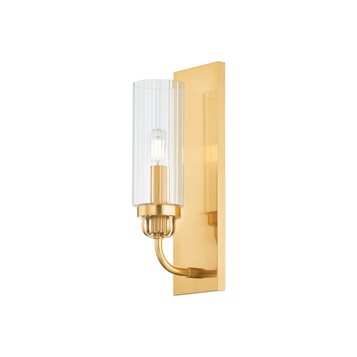 HALIFAX Wall Sconce with Aged Brass Finish