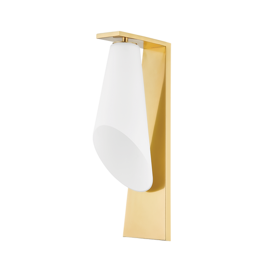 ANDROS Wall Sconce with Aged Brass Finish