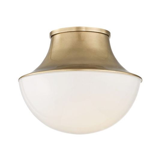 Lettie Flush Mount with Aged Brass Finish