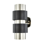 Cyrus Wall Sconce with Polished Nickel/old Bronze Combo Finish