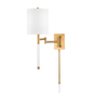 Englewood Plug-in Sconce with Aged Brass Finish