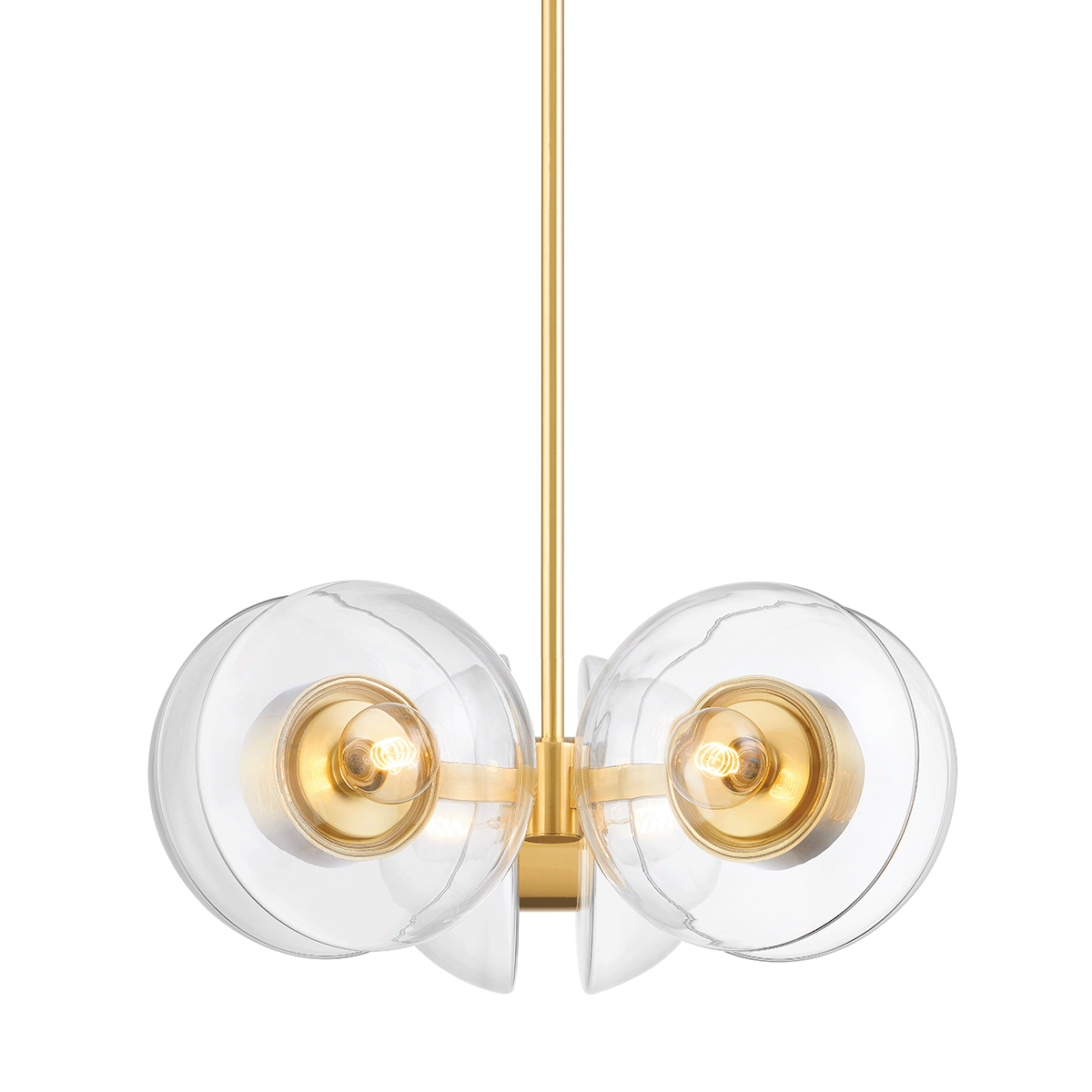 Kert Chandelier with Aged Brass Finish