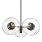 Kert Chandelier with Black Brass Finish