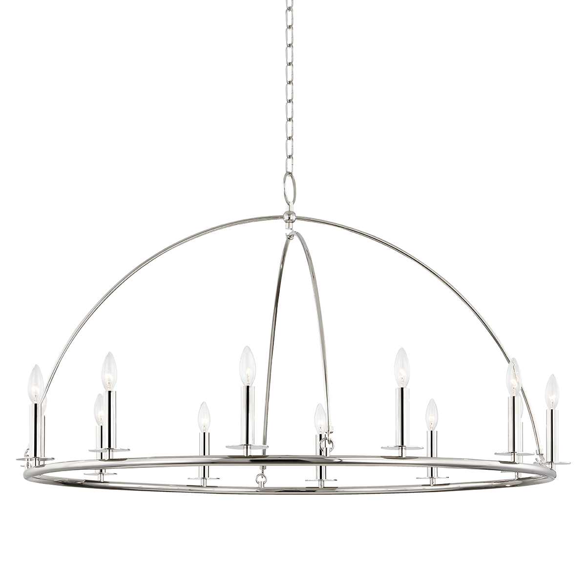 Howell Chandelier with Polished Nickel Finish