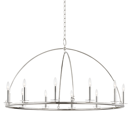 Howell Chandelier with Polished Nickel Finish