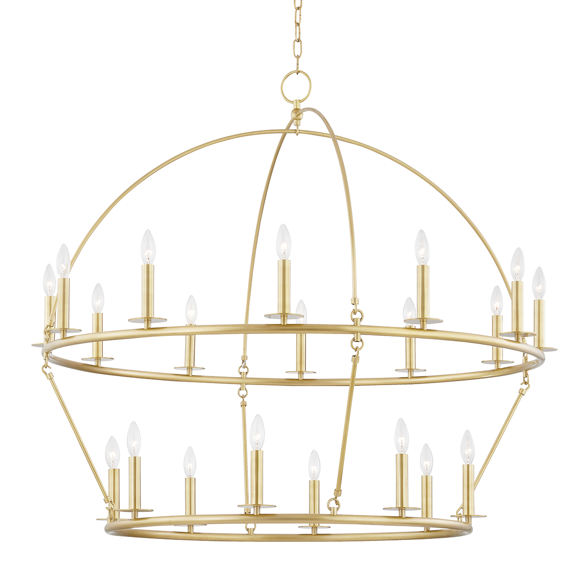 Howell Chandelier with Aged Brass Finish