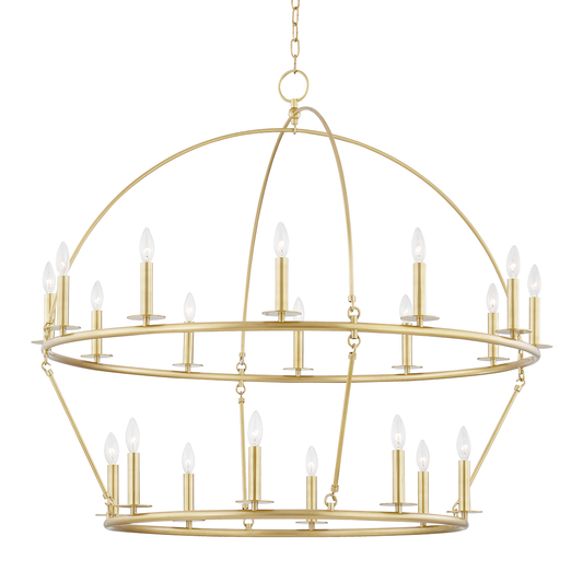 Howell Chandelier with Aged Brass Finish