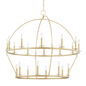 Howell Chandelier with Aged Brass Finish