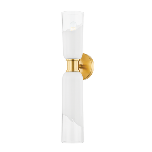 WASSON Wall Sconce with Aged Brass Finish