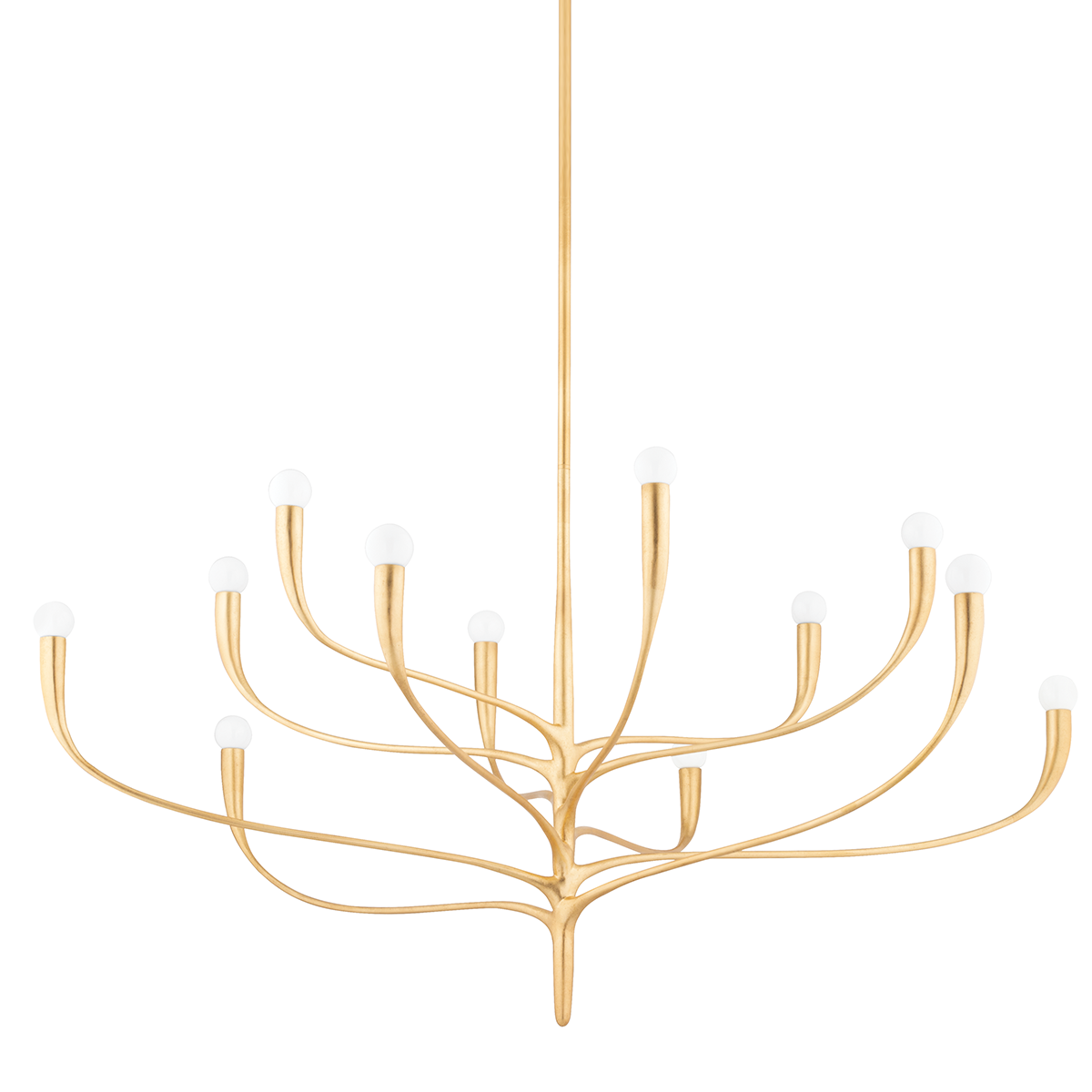 Labra Chandelier with Vintage Gold Leaf Finish