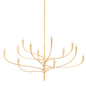 Labra Chandelier with Vintage Gold Leaf Finish