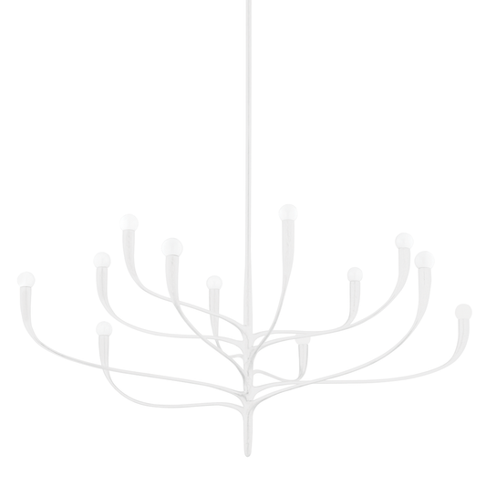 Labra Chandelier with White Plaster Finish