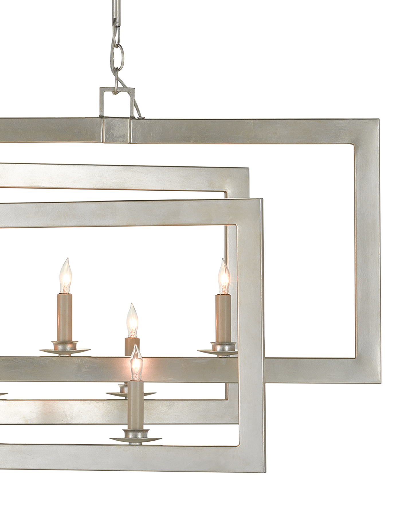Middleton Silver Rectangular Chandelier