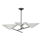 Equilibrium Chandelier with Polished Nickel/black Finish