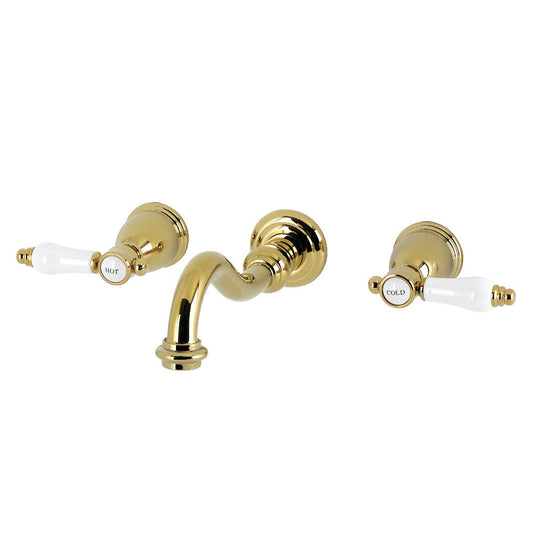 Bel-Air Wall-Mount Bathroom Faucet in Polished Brass