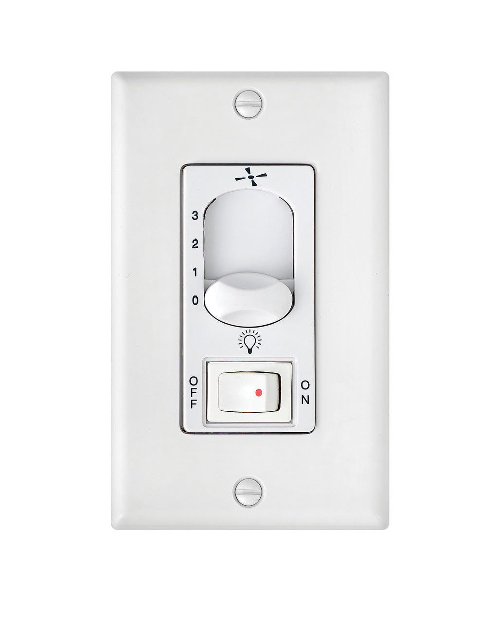 Wall Control 3 Speed On/Off Switch - White