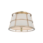 Savona Semi Flush with Aged Brass Finish