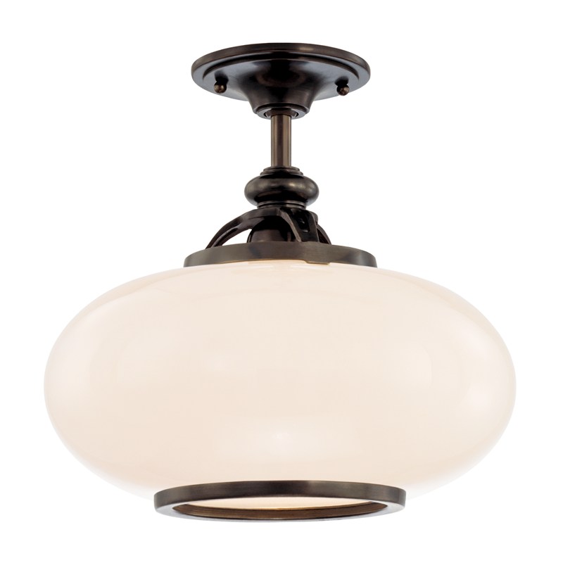 Canton Semi Flush with Old Bronze Finish