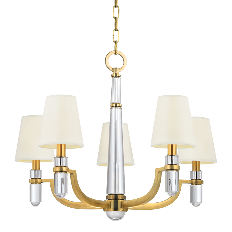 Dayton Chandelier with Aged Brass Finish