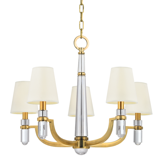 Dayton Chandelier with Aged Brass Finish