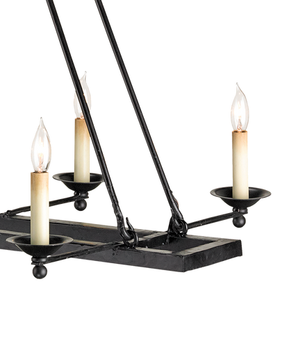 Houndslow Black Rectangular Chandelier