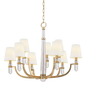 Dayton Chandelier with Aged Brass Finish