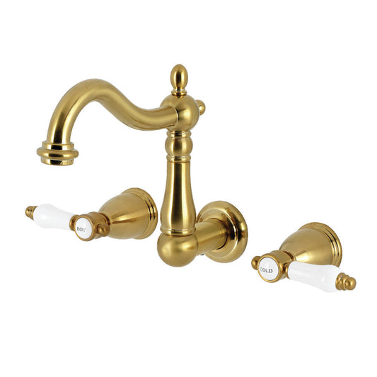 Bel-Air Wall-Mount Bathroom Faucet in Brushed Brass