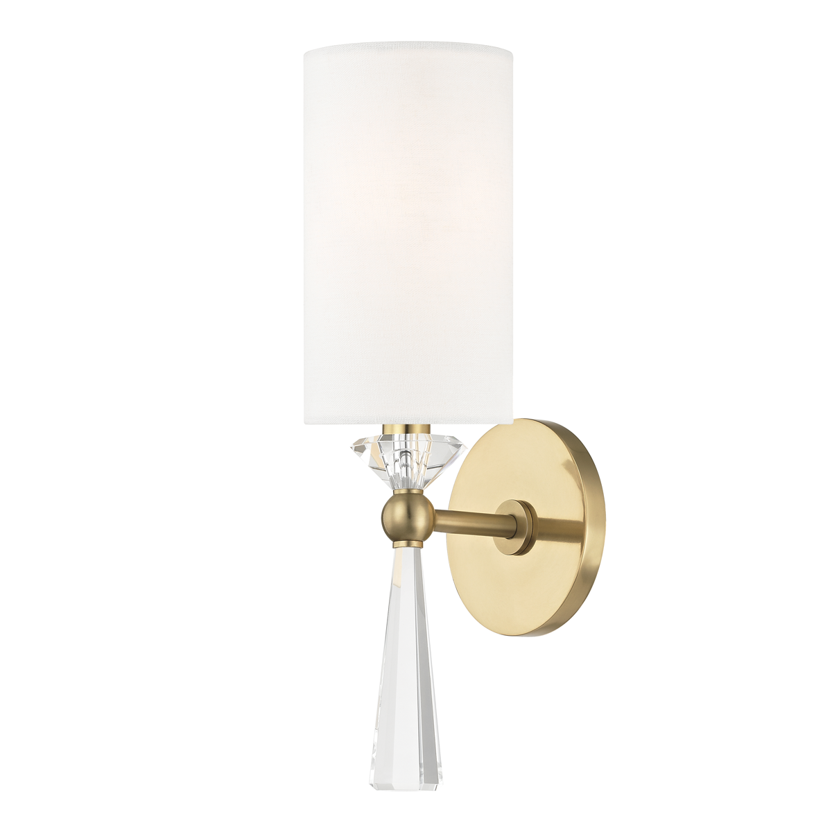 Birch Wall Sconce with Aged Brass Finish