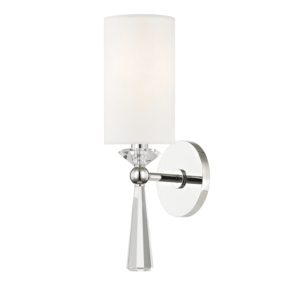 Birch Wall Sconce with Polished Nickel Finish